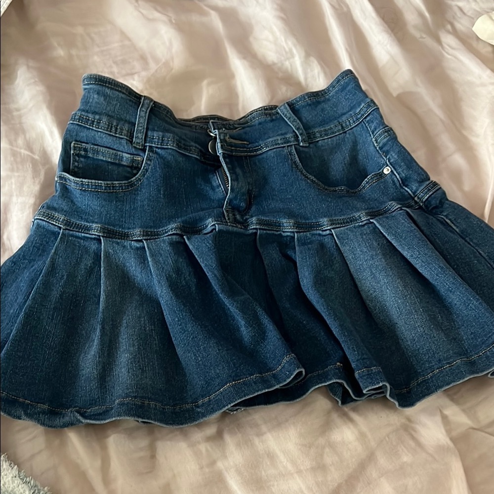 SHEIN Blue Denim Mini Skirt
